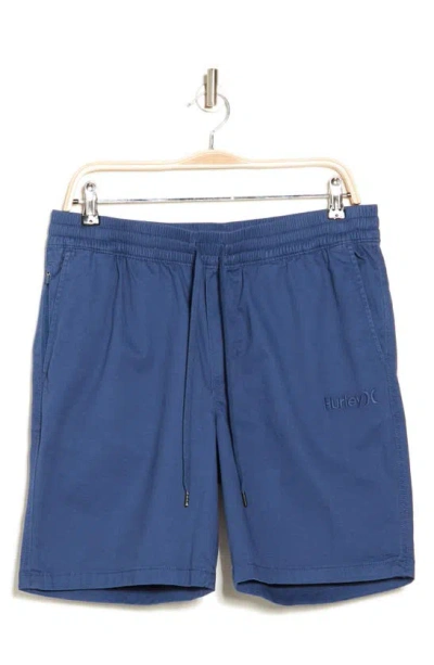 Hurley Stretch Cotton Twill Shorts In Blue