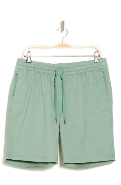 Hurley Stretch Cotton Twill Shorts In Sage