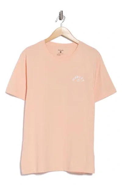 Hurley Stripey Sunrise Cotton Graphic T-shirt In Pink