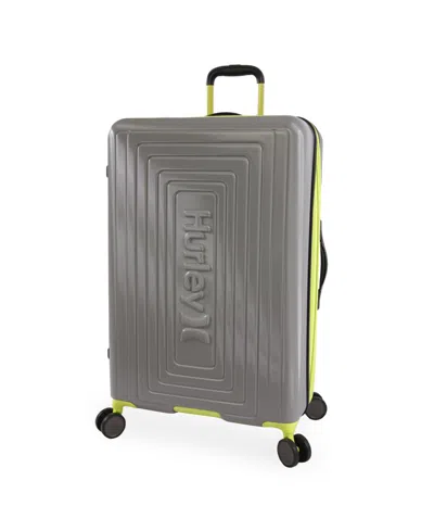 Hurley Suki 29" Hardside Spinner Suitcase In Gray,neon