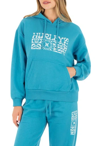 Hurley Surf Days Cotton Blend Fleece Hoodie In Blue