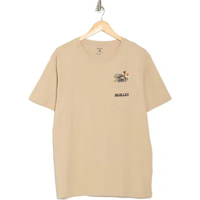 Hurley Surf Dude Peek-a-boo Cotton Graphic T-shirt In Neutral