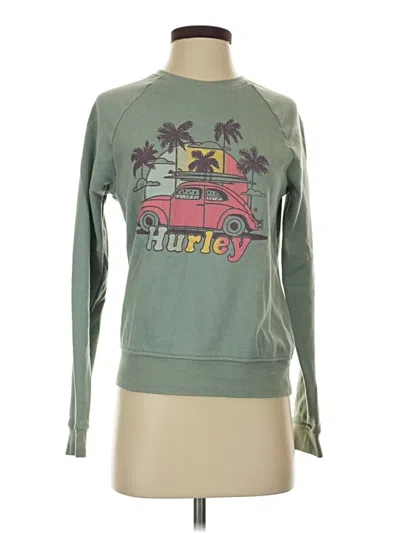 Pre-owned Hurley Sweatshirt In Green