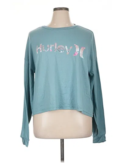 Pre-owned Hurley Sweatshirt In Teal