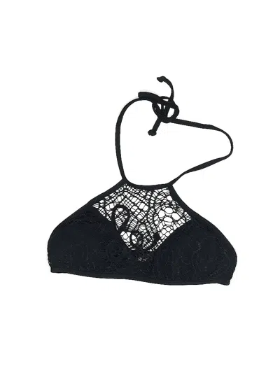 Pre-owned Hurley Swimsuit Top Black Graphic Pattern Swimwear