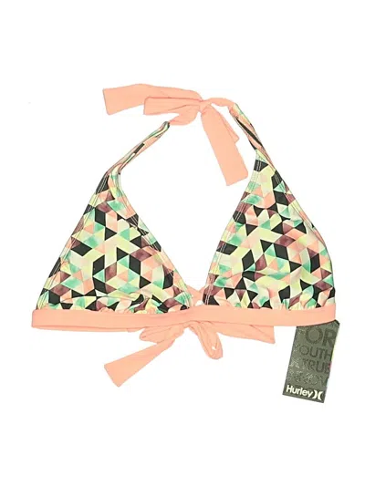 Hurley Swimsuit Top Pink Camo Pattern Swimwear In Multi