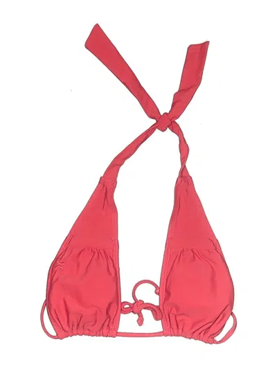 Pre-owned Hurley Swimsuit Top Red Solid Pattern Swimwear