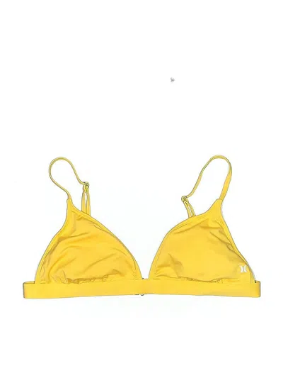 Pre-owned Hurley Swimsuit Top Yellow Swimwear
