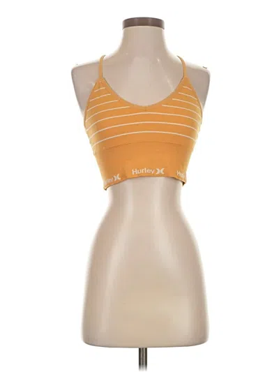 Pre-owned Hurley Tank Top Gold Halter Neckline Tops