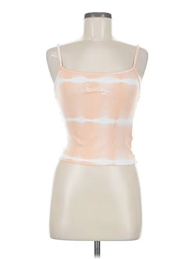 Pre-owned Hurley Tank Top Orange Strapless Neckline Tops