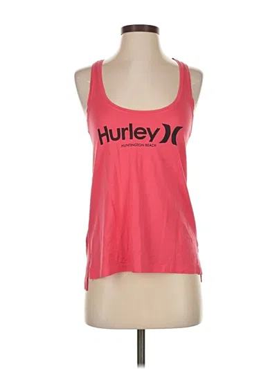 Pre-owned Hurley Tank Top Pink Halter Neckline Tops