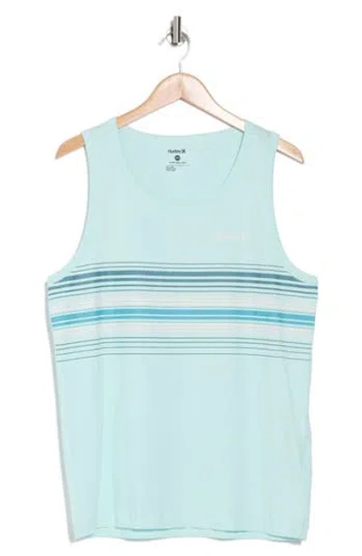 Hurley The Lineup Stripe Tank In Blue