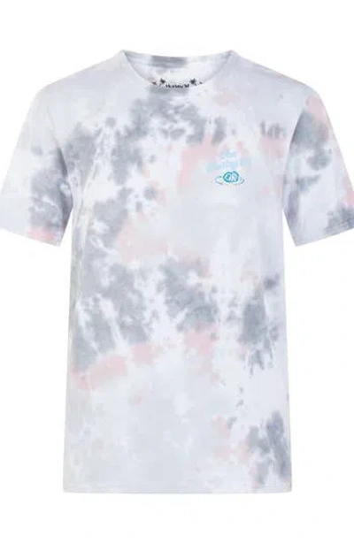 Hurley Tie Dye Bottoms Up Graphic Print T-shirt In Gray