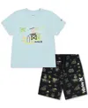 Hurley Toddler Boys Lifeguard Swim Top & Shorts, 2 Piece Set In Black