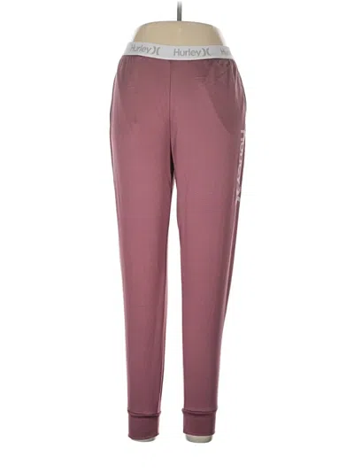 Pre-owned Hurley Track Pants In Burgundy