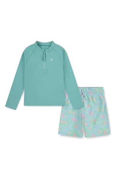 HURLEY HURLEY TWO-PIECE RASHGUARD SWIMSUIT