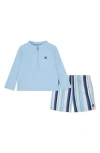 Hurley Two-piece Rashguard Swimsuit In Blue
