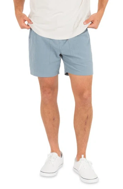 Hurley Volley Solid Cotton Drawstring Shorts In Blue