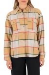 Hurley Wander Plaid Flannel Button-up Shirt In Neutral
