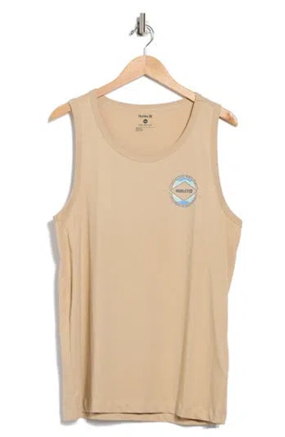 Hurley Wavvy Logo Graphic Tank In Brown