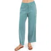 Hurley Wavy Days Wide Leg Pants In Green