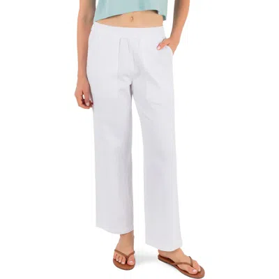 Hurley Wavy Days Wide Leg Pants In White