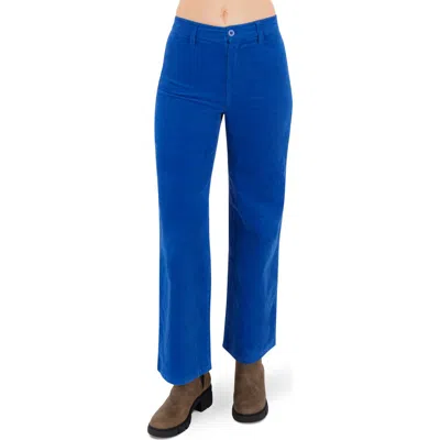 Hurley Wide Leg Corduroy Pants In Blue