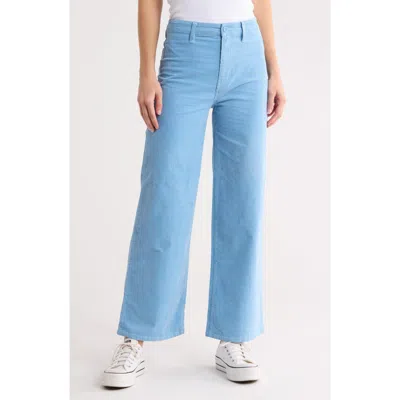 Hurley Wide Leg Corduroy Pants In Blue