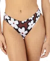 Hurley Women's Bold Daisy Mid Rise Bikini Bottoms In Cinnamon