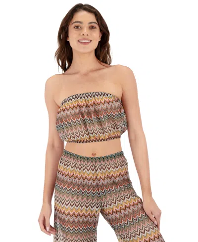 Hurley Women's Chevron Strapless Tube Top In Brown