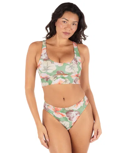 Hurley Women's Gingko Cloud Max Mid-rise Cheeky Swim Bottoms In Multi