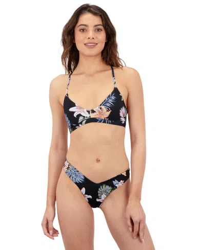 Hurley Women's Lily Lux Adjustable Bikini Top In Black