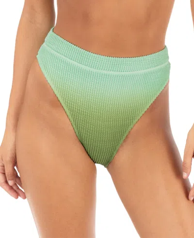 Hurley Women's Scrunch Cheeky High-rise Swim Bottoms In Green