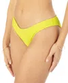 Hurley Women's Scrunched Solid Hipster Bottoms In Acid Lime