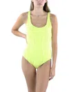 HURLEY WOMENS CROCHET LINED ONE-PIECE SWIMSUIT