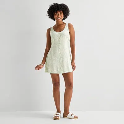 Hurley Womens Juniors Sleeveless Sundress In Green