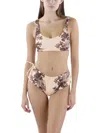 Hurley Womens Removable Padding Printed Bikini Swim Top In Multi
