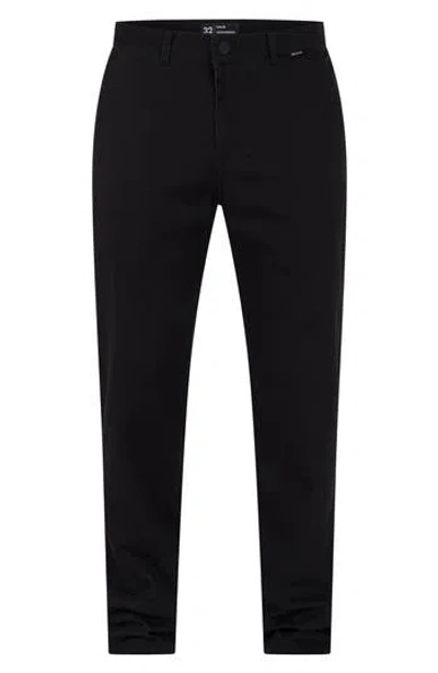 Hurley Worker Icon Straight Leg Pants In Black
