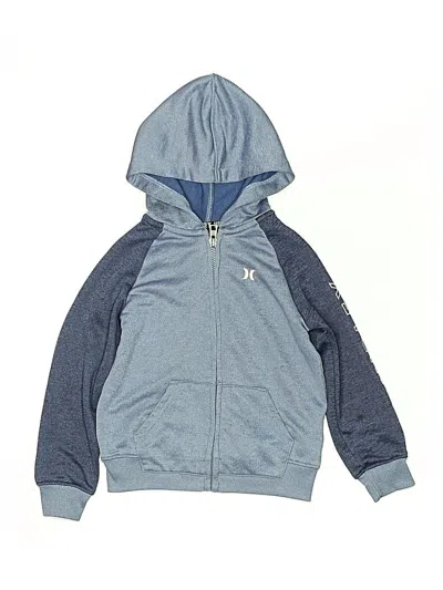 Pre-owned Hurley Kids'  Zip Up Hoodie In Blue