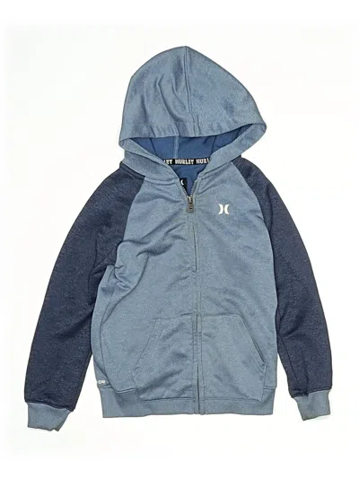 Pre-owned Hurley Kids'  Zip Up Hoodie In Blue