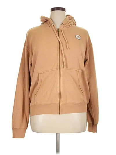 Pre-owned Hurley Zip Up Hoodie In Brown