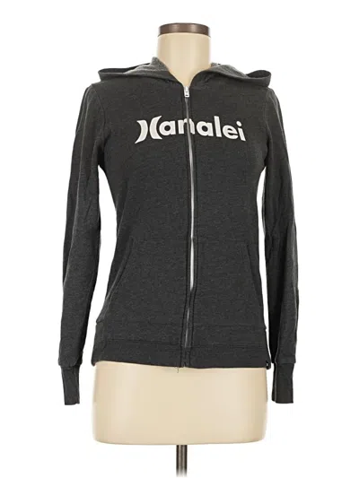 Pre-owned Hurley Zip Up Hoodie In Gray