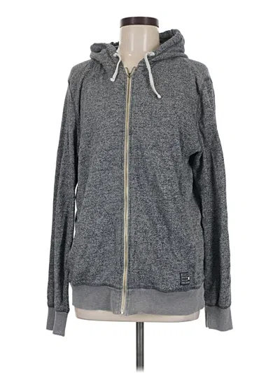 Pre-owned Hurley Zip Up Hoodie In Gray