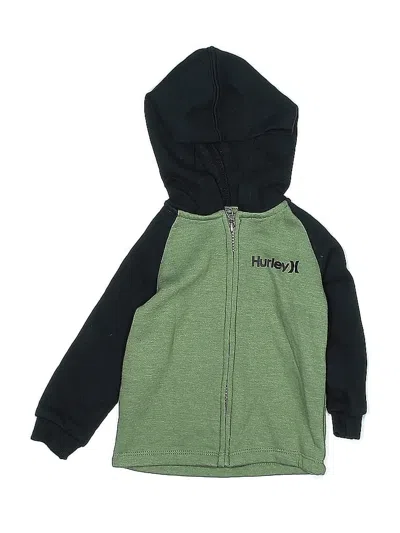 Pre-owned Hurley Kids'  Zip Up Hoodie In Green