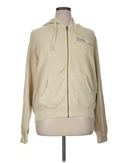 Pre-owned Hurley Zip Up Hoodie In Tan