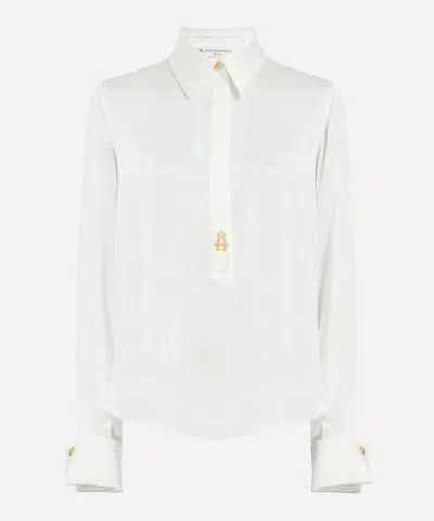 Hurlingham Polo Women's Lily Silk Shirt In White