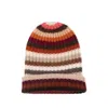 Hurray Striped Cashmere Beanie Hat