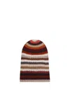 Hurray Multicolored Striped Cashmere Beanie In Multi