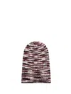 Hurray Multicolored Striped Cashmere Beanie In Brown