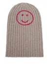 Hurray Ribbed Knit Cashmere Beanie In Brown